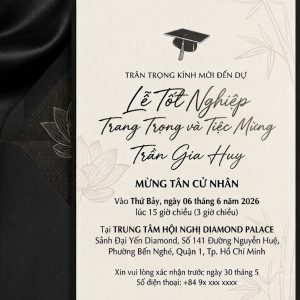 Thiệp Mời Lễ Tốt Nghiệp Cao Cấp | CHÉRIS