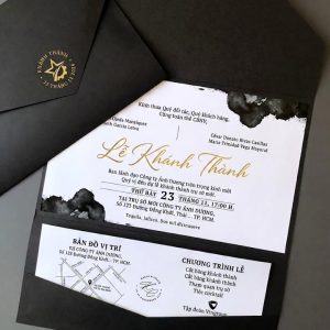 Thiệp Mời Khánh Thành Cao Cấp, Thiết Kế Doanh Nghiệp | CHÉRIS