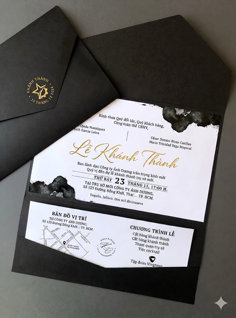 Thiệp Mời Khánh Thành | CHÉRIS