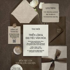 Thiệp Mời Triển Lãm Văn Hóa "Dòng Chảy Sông Hồng" – CHÉRIS