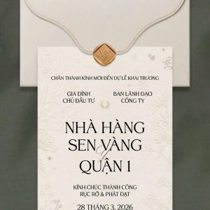 Thiệp Mời Khai Trương Cao Cấp "Grand Opening" – CHÉRIS