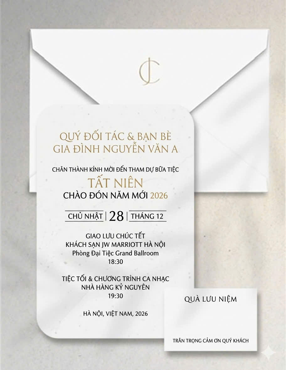 Thiệp Mời Tất Niên | CHÉRIS