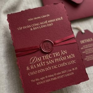 Thiệp Mời Sự Kiện Doanh Nghiệp & Tri Ân "Crimson Prestige"