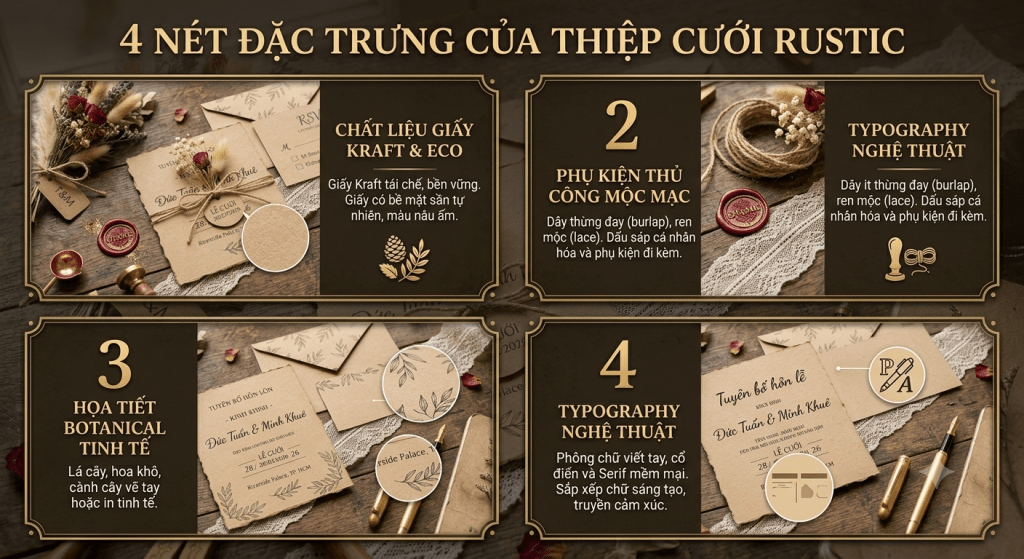 Thiệp cưới rustic