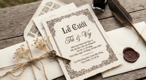 thiệp cưới vintage